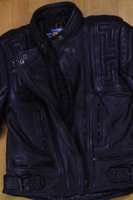 Akito кожаная мотокуртка косуха бомбер классика кевлар качество