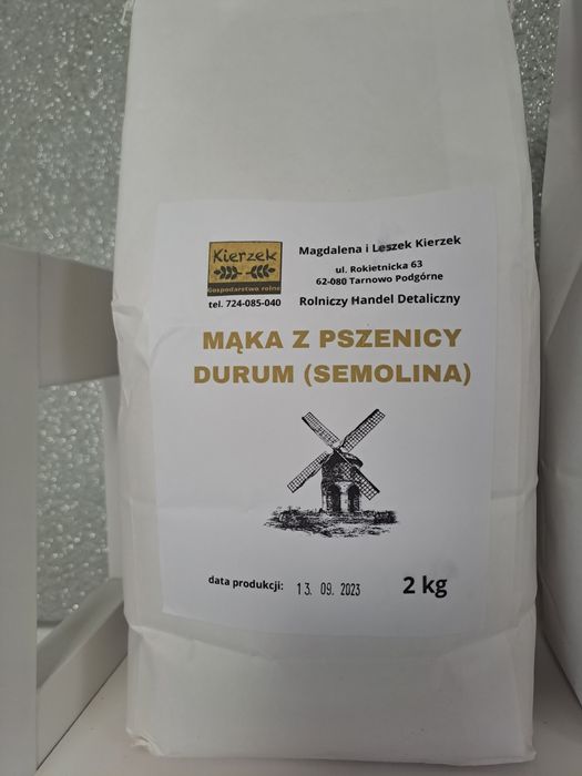 Mąka durum z własnych upraw worki 25 kg