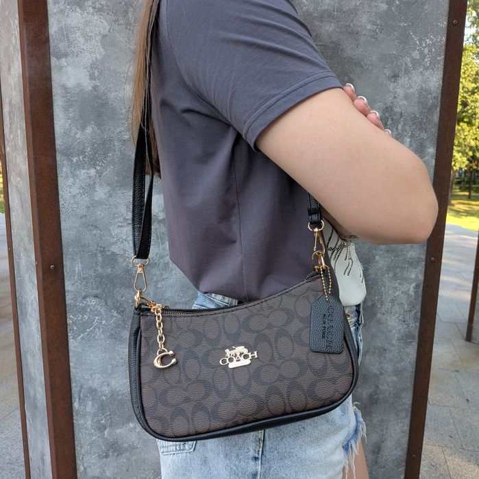 Брендовые жіноча сумка Coach Teri Shoulder Bag через плече, клатч кросбоді