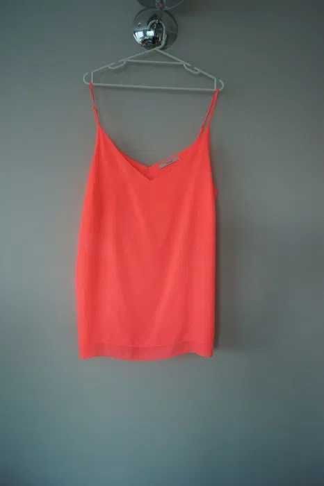 pomaranczowa neonowa koszulka bluzka na ramiaczkach 46 48 XXXL