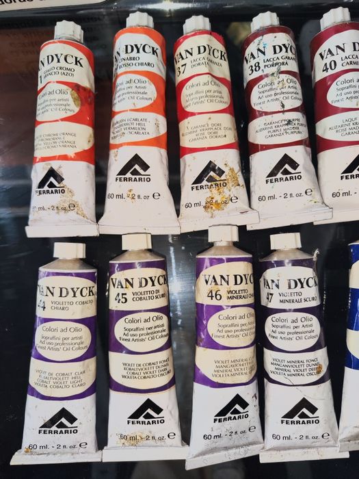 16 Tintas de óleo Van Dyck- Ferrario 60 ml (seladas)