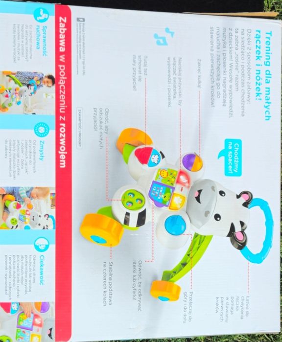 NOWY interaktywny chodzik ZEBRA Fisher-Price