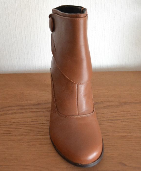 Skórzane botki roz 41