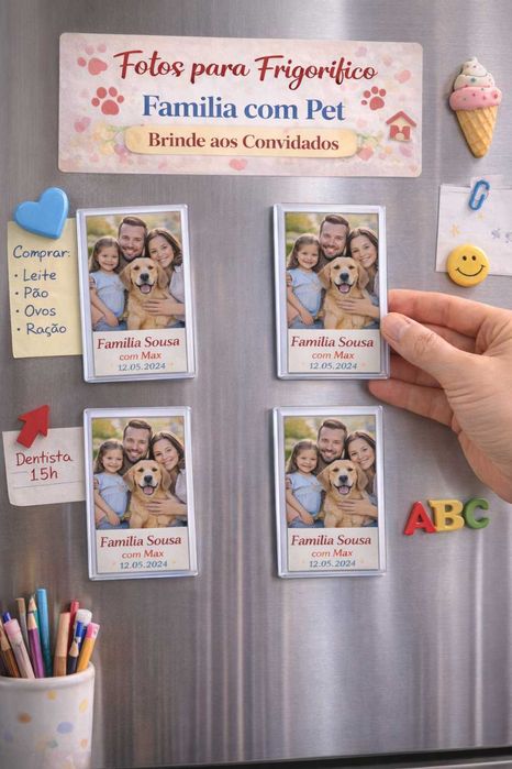 Íman personalizado com fotografia para frigorifico