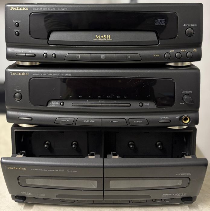 Wieża Technics Magnetofon RS-CH550 CD SL- CH550 Radio SH-CH550 Segment