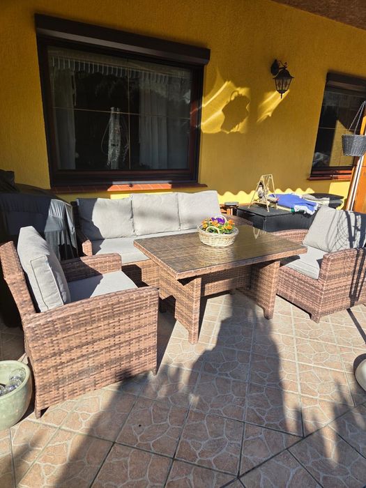 Meble ogrodowe technorattan Parma Apetito 5 brąz Garden Point