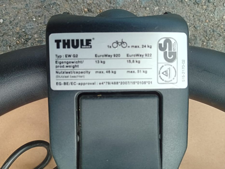 Tytuł. Bagaznik THULE G2 922 na trzy rowery
