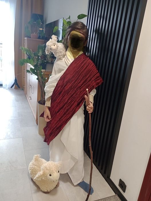 Strój przebranie dla dziecka Jezus pasterz rozmiar 146-170