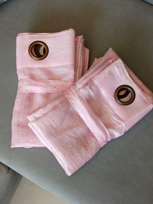 Conjunto de Cortinas Cor de Rosa - NOVAS!
