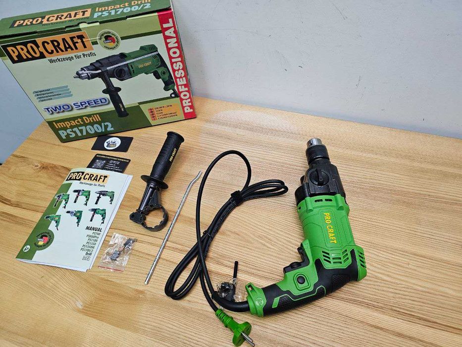 Дрель Двухскоростная 0-1200/0-3200 об ProCraft PS1700 1050Вт +Гарантия