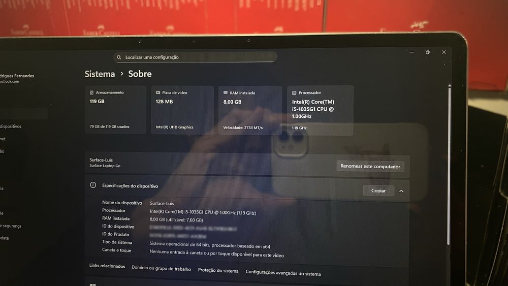 Microsoft Surface Go 2 - i5, 8GB RAM,  128GB SSD - Usado