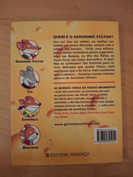 Livro Geronimo Stilton - As Incríveis Férias na Pensão Mirarratos