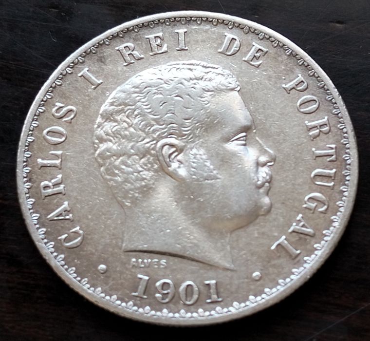 Lote 2 moedas 500 Réis 1901/500 Réis 1910 Marquês Pombal Estado Belas