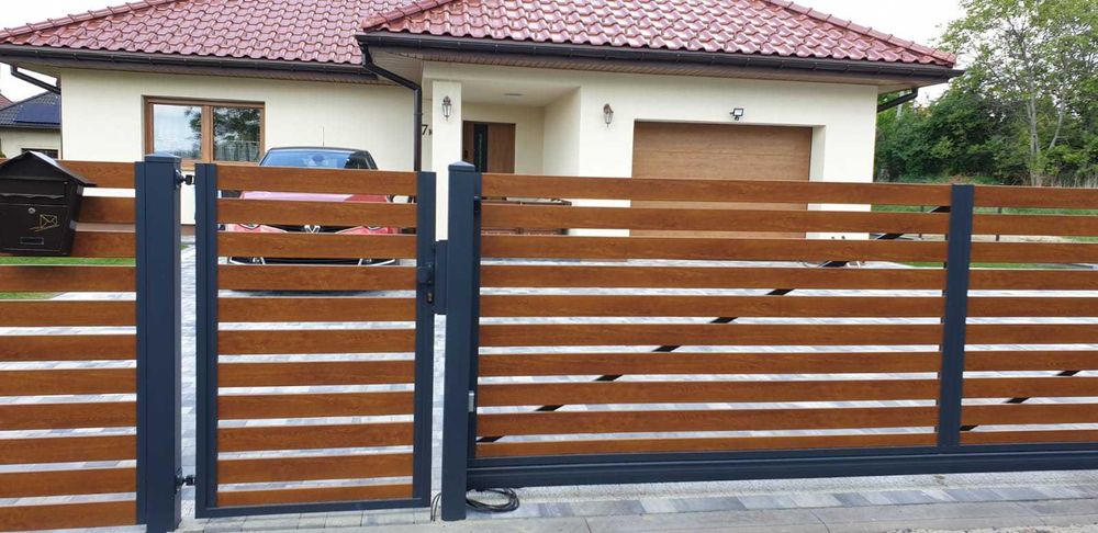 Ogrodzenia nowoczesne palisadowe DREWNOPODOBNE
