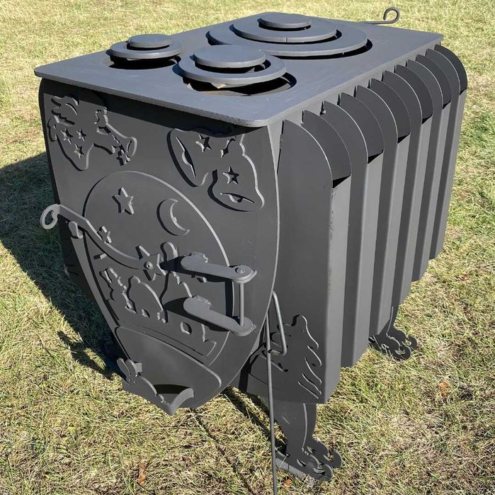 Булер'ян, піч буржуйка с конвекцією "Різдвяна" + вторинне допалювання