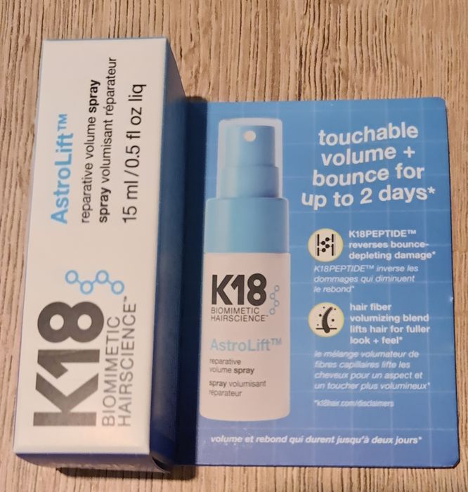 Spray,włosy,kosmetyk na objęstść włosów K18