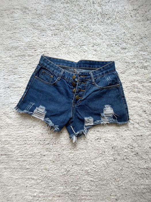 Krótkie spodenki shorty poszarpane xs/s JAK NOWE