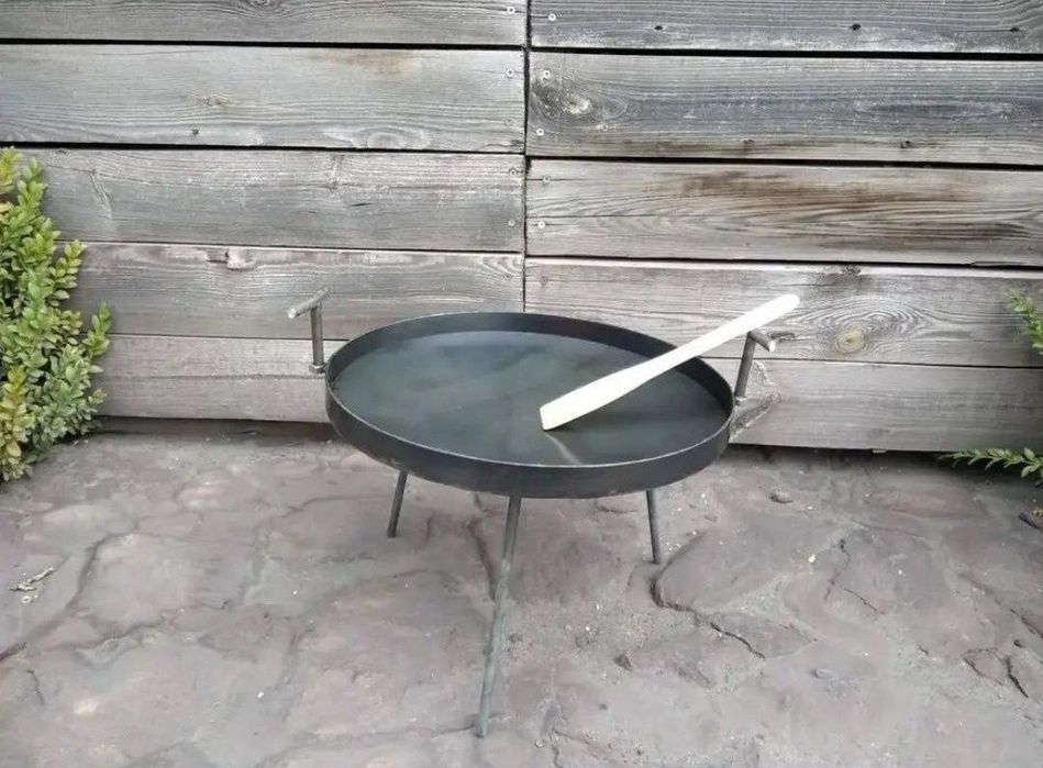 Сковорода з диска борони 50 см, бортик, метал 4мм, нова, подарунок