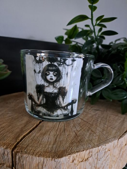 Kubek szklanka 400ml gothic creepy dolls