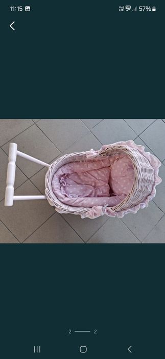 Wózek wiklinowy dzieciecy