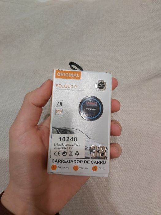 Ładowarka samochodowa 38W PD + QC 3.0 dual port super szybka