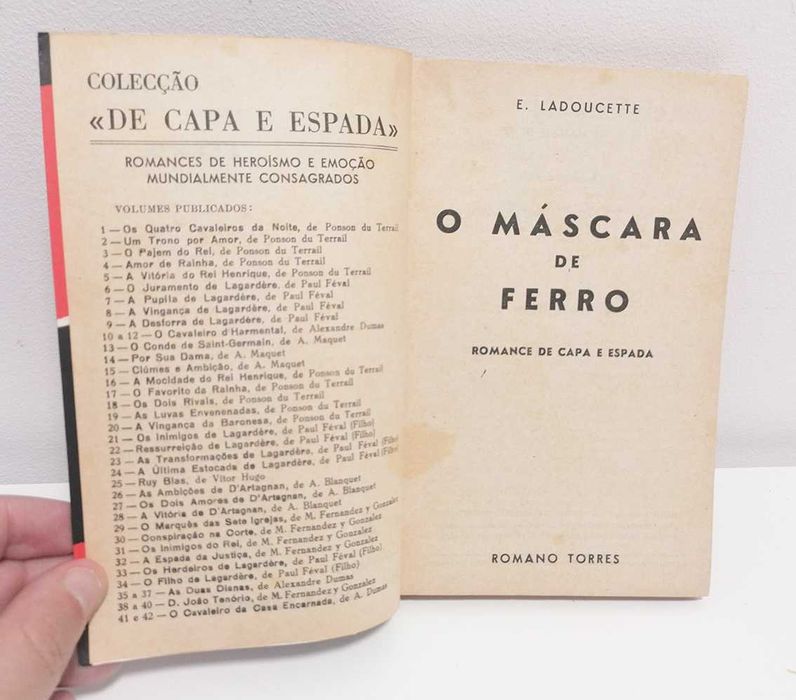 O Máscara de Ferro (3 volumes), de E. Ladoucette (1965)