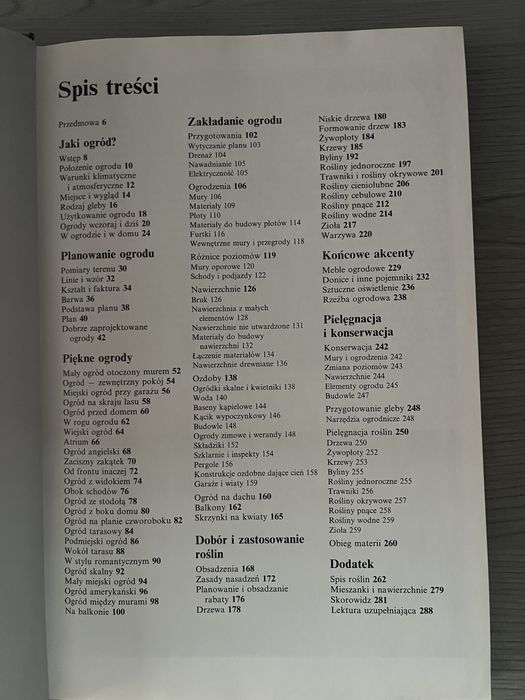 Książka na temat zakładania ogrodu.