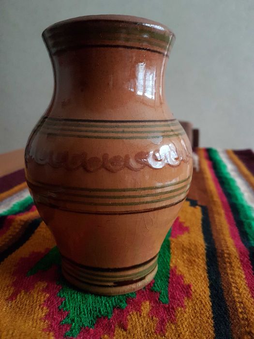 Wazon ceramiczny,gliniany-kamionka PRL Wysyłka