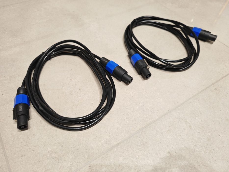 2 x kabel speakon - speakon 3,2 m kable do kolumn głośników