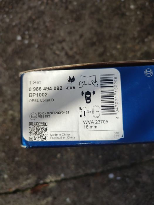 Calços/Pastilhas de travao Bosch BP1002 Opel Corsa D