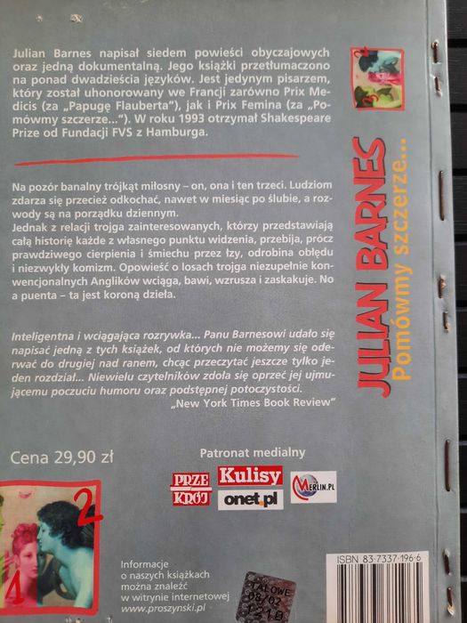 Pomówmy szczerze..- Julian Barnes