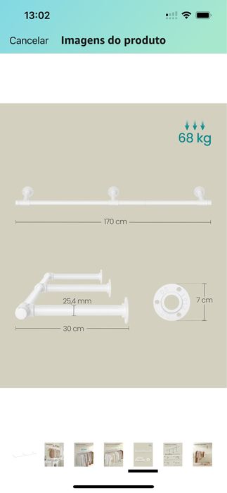 Varão / Cabide 2 unidades64284091678466120