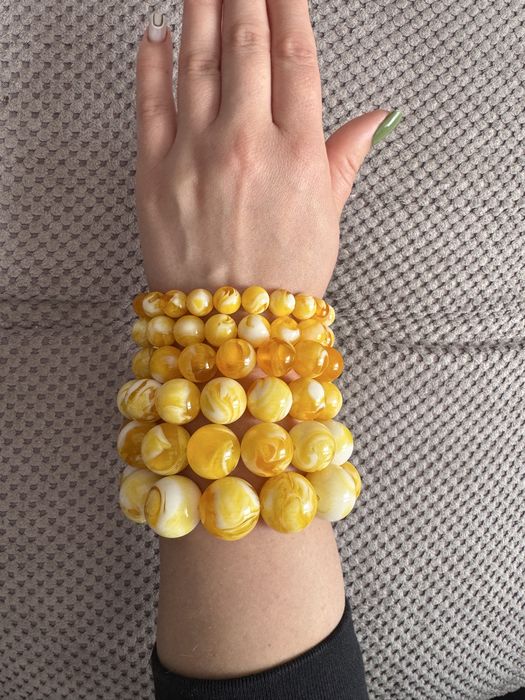 Браслет Бурштин Янтарь Натуральный. Пейзажний