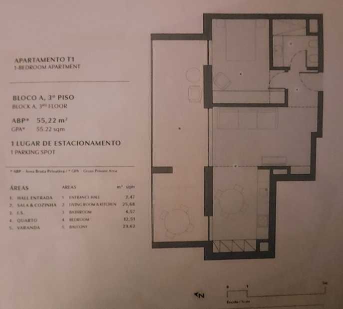 T1 em condomínio fechado para Arrendar na Alta de Lisboa- RESERVADO