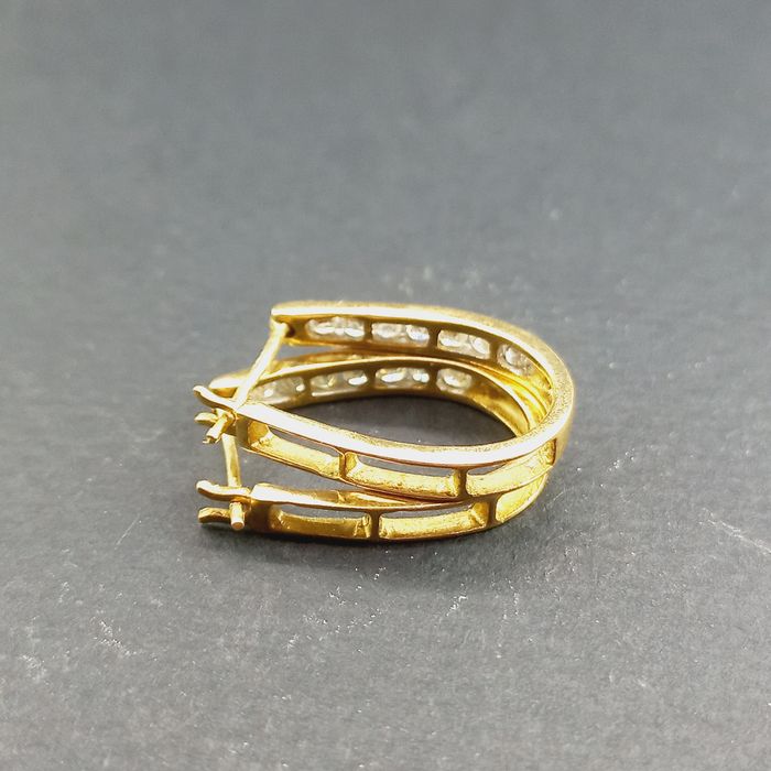 Серьги золото 14к с бриллиантами