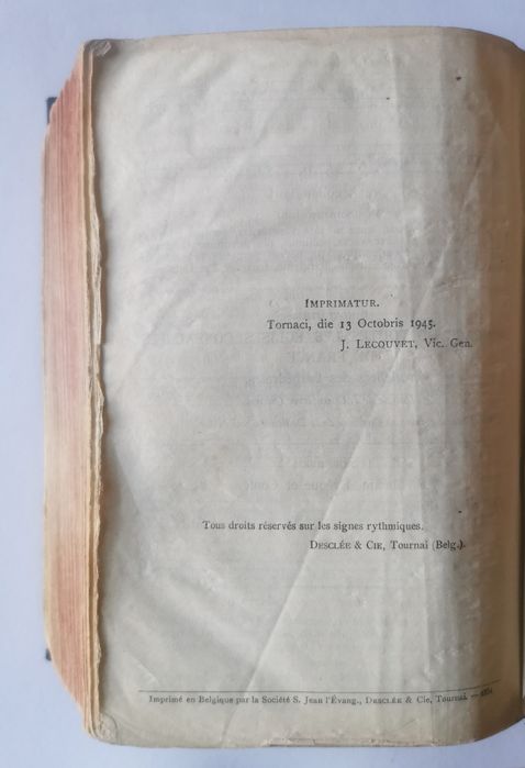 LIBER USUALIS Missae Et Officii Pro Defunctis Et Festis