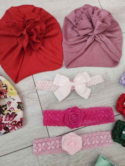 Zestaw opasek i turbanów dla niemowlaka