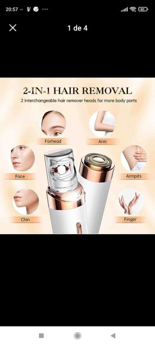 Depilador 2 em 1 indicado para face,buço e sobrancelhas
