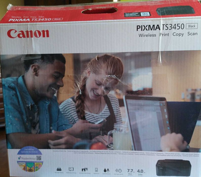 Sprzedam nową drukarkę Canon PIXMA TS3450.
W prezencie — tusze.