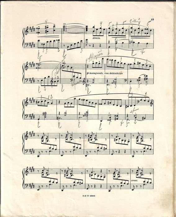 PIANO: Partitura "Easy Edition" da Valsa op.34 de M. Moszkowsky - Carimbo Sassetti