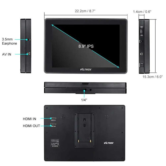 LCD Viltrox dc 90 hd 4k