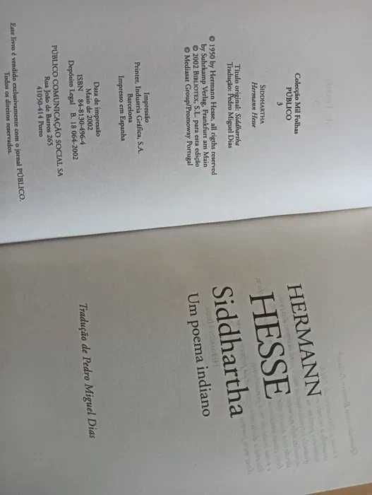 Siddhartha	Um poema indiano - Hermann Hesse*