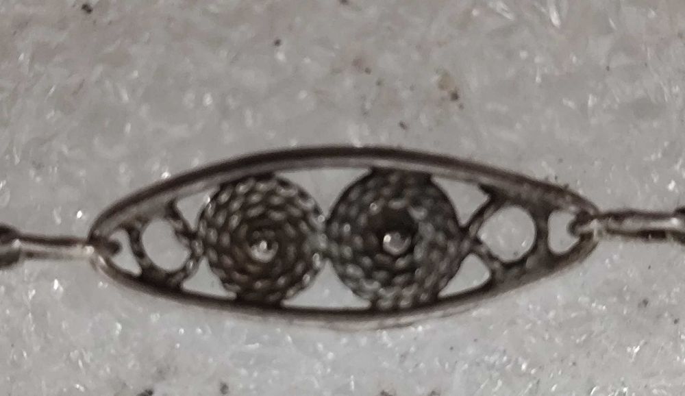 Pulseira de prata contrastada