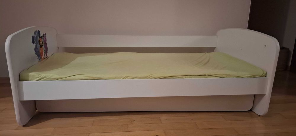 Łóżko DZIECIĘCE, białe 160x80 cm