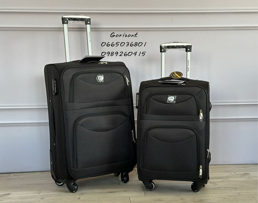 Чемодан валіза тканина Wings 6802 4 кол ПОЛЬША