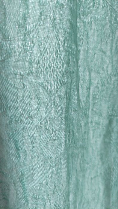 Elegancka, długa zasłona na przelotkach żakard cotton blue pastel