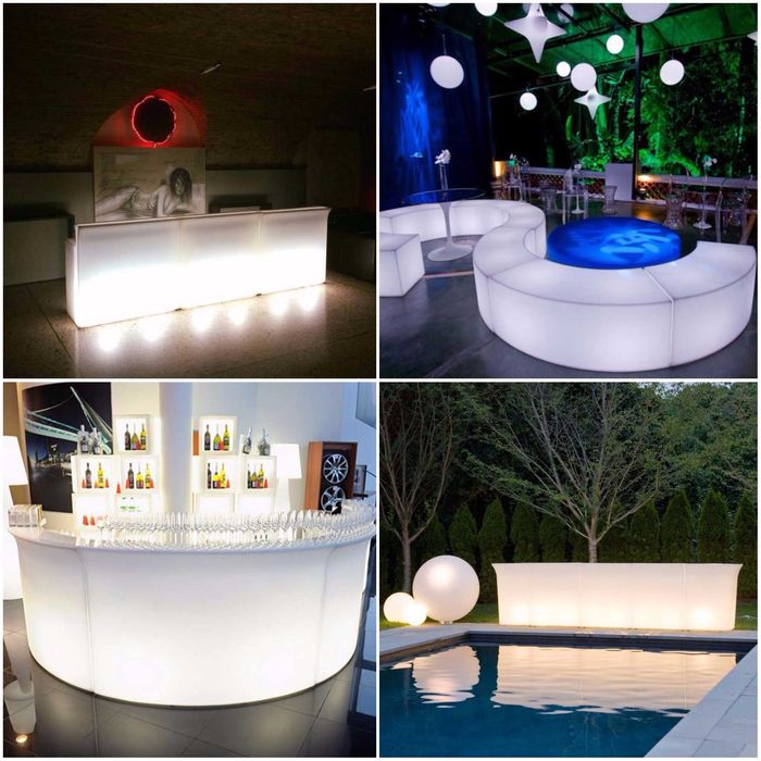 Balcão led iluminado