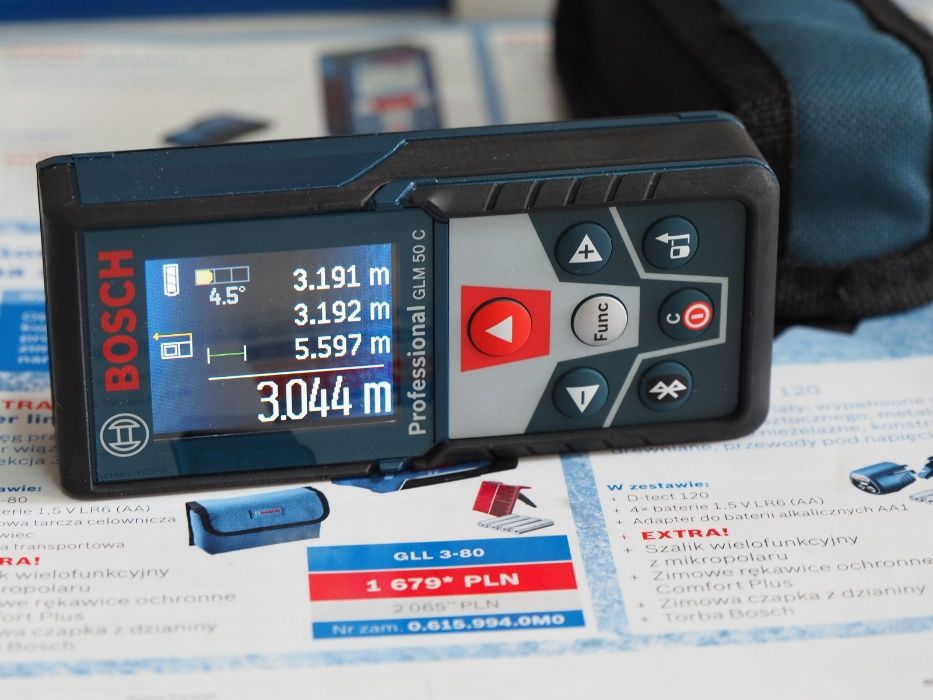 Dalmierz laserowy BOSCH GLM 50 C leica miarka miara+pokrowiec