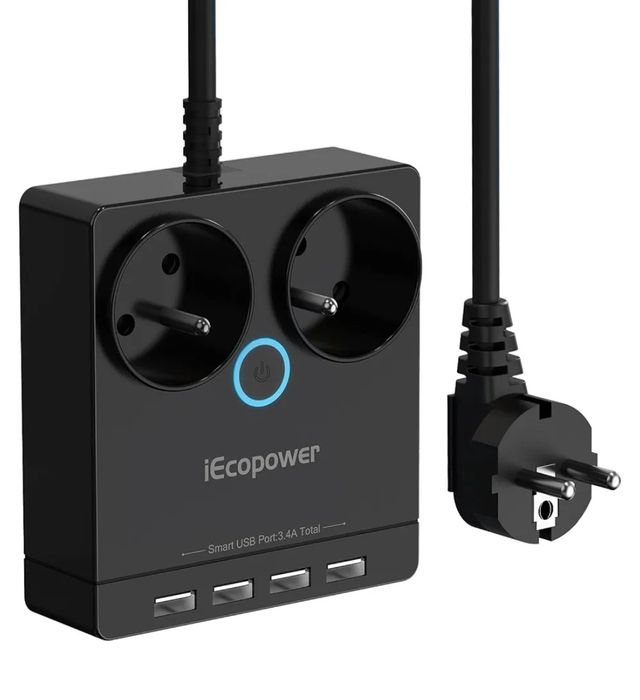 iEcopower Listwa zasilająca z zabezpieczeniem przed przepięciem