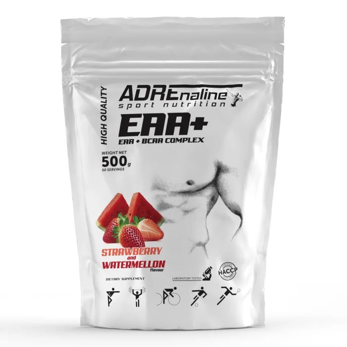 BCAA, EAA, амінокислоти Adrenaline 500g,  Apple